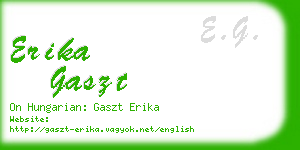 erika gaszt business card